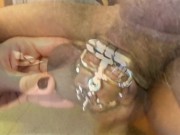 Micro cock cage with iron thorns - macro fun for Mistress Sadistra 8/16