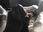Black Lad Shoots Cum