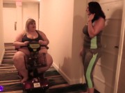 LAZY SSBBW IVY DAVENPORT TRIES TO GET MOBILITY BACK WITH TRAINER GIA LOVE  2/16