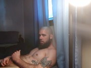 Stroking my big white cock