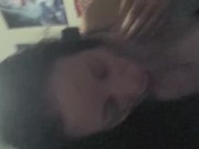 SuckingLegit ; Hot teen sloppy blowjob & face fuck deepthoat 12/16