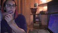 Breast feeding without being pregnant Gamer girl does blowjob without being distracted from the game