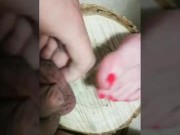 Mistress stepping on balls 3/16