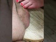 Mistress stepping on balls 7/16