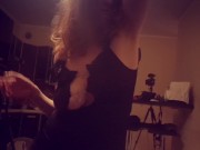 Dirty Ginger Bitch Goes Dancing on High Heels After Sex Party 14/16