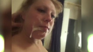 DPP. MartaSW lick & suck balls, get ful mouth of sperm from 2big falos