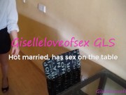 Hot married has sex on the table - giselle Fucking with good cock and toys- 1/16