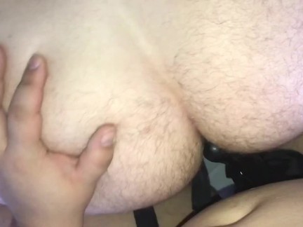 First Time Pegged!! Girlfriend Fucks Me & Makes Me Cum on Cam! Amateur BBW