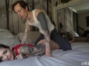 Passionate Tattooed Couple Fuck Hard with Cum in Mouth 7/16