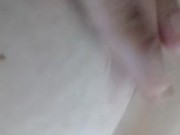 Rubbing my hard nipple