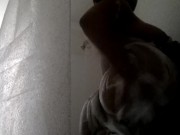 Rubbing my fat pussy and twerking my big soapy ass