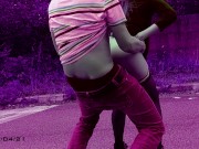 Scopata veloce in autoreggenti in mezzo alla strada per un po' di sborra 16/16