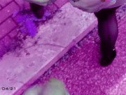 Scopata veloce in autoreggenti in mezzo alla strada per un po' di sborra 5/16