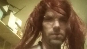Crossdresser showing off body and cumming!!!