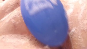 Ftm brushes pussy clean