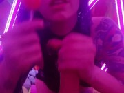 Slutty  Rave girl girls stranger handjob filthy feet POV 10/16