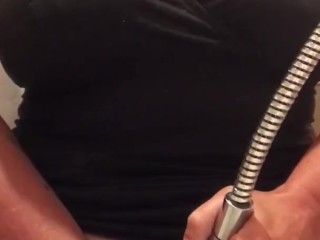 MILF masterbating with hand held shower massager