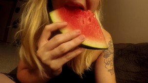 Mesmerizing Watermelon Slurping