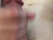 Stroking my dick till twitching orgasm