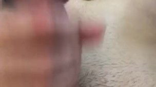 Stroking my dick till twitching orgasm