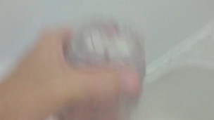 Masturbating with Fleshlight Quickshot