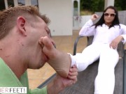 LoveHerFeet - Smoking Hot Agent Takes Her Client's Throbbing Shaft 8/16