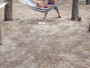 The voyeurs fucks a turist in the pines 6/16