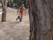 The voyeurs fucks a turist in the pines 7/16