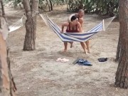 The voyeurs fucks a turist in the pines 8/16