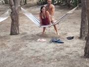 The voyeurs fucks a turist in the pines 9/16