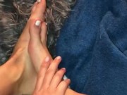 foot play and moaning