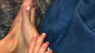 foot play and moaning