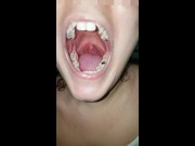 Girl Open Wide Mouth and Burping 12/16