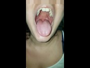 Girl Open Wide Mouth and Burping 14/16