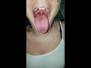 Girl Open Wide Mouth and Burping 7/16