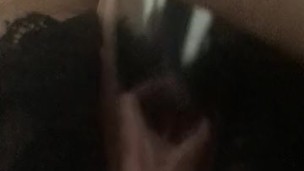 Close up off magic egg on clit and dildo in cunt
