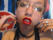 Applying Bright Red Lipstick and GF Lovey Sweet Talking 11/16