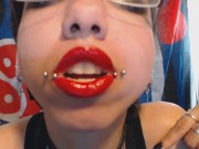 Applying Bright Red Lipstick and GF Lovey Sweet Talking 12/16