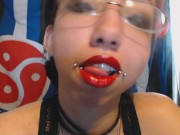 Applying Bright Red Lipstick and GF Lovey Sweet Talking 13/16