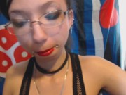 Applying Bright Red Lipstick and GF Lovey Sweet Talking 9/16