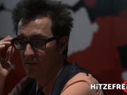 HITZEFREI German tattooed redhead fucked after strip poker