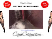 Ebony BBW Soapy Hairy Fat Ass Anal Bath Twerk Big Booty Tub - Cami Creams