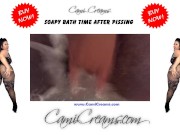 BBW Ebony Wet Sounds Soapy Hairy Pink Pussy Fingered Bathtub - Cami Creams 7/16