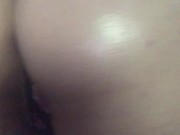 Curvy blonde in black bra and thong 7/16