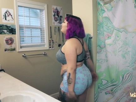 GFE Feedee Wardrobe Fail w/ Button Pop