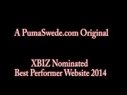 Puma Swede masturbating on a patio 1/16