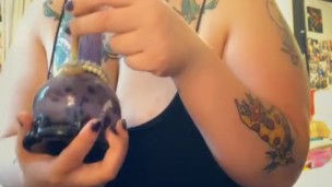 Bald Bong Rip Boobie Tease