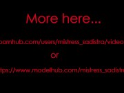Intro - Mistress Sadistra's double dildo fun - merciless fucking 15/16