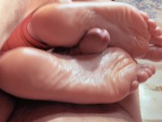 Perfect Teen Feet Solejob Massive Cum | Footjob Soles Long Toes Worship 12/16