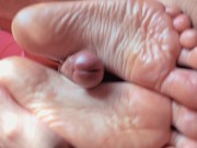 Perfect Teen Feet Solejob Massive Cum | Footjob Soles Long Toes Worship 5/16